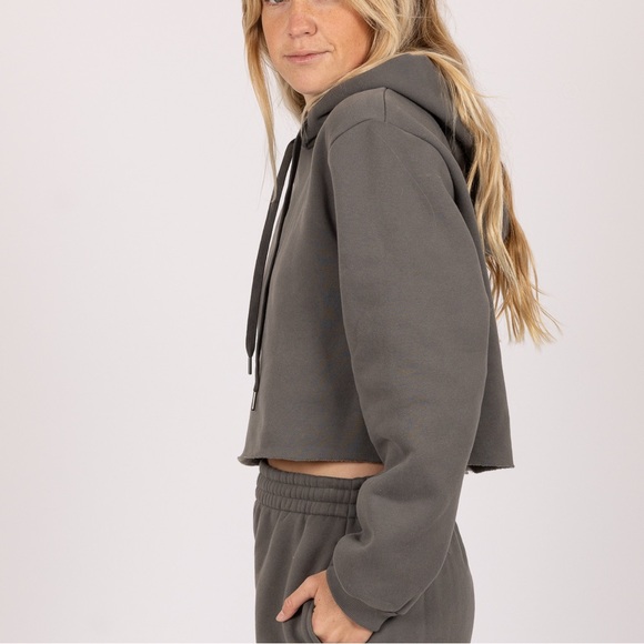 Rusty Charcoal Cropped Hoodie - Picture 3 of 5